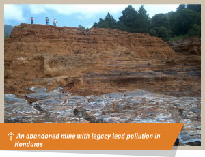 An abandoned mine with legacy lead pollution