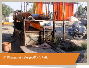 Workers at Dye Facility