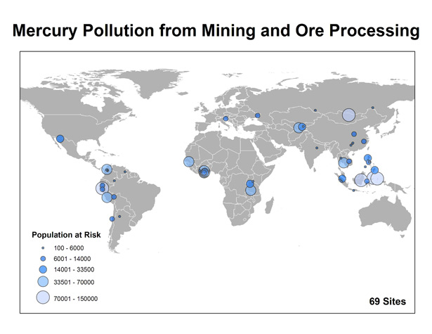 Arisanal Gold Mining - Mercury Pollution Map