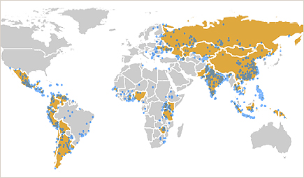 sites pollués monde